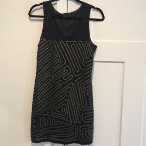 Express black and Gold Mini Dress